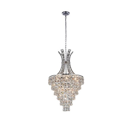 Cwi Lighting Chique 9 Light Chandelier With Chrome Finish 5685P16C